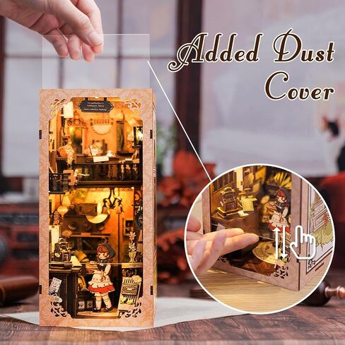 CUTEBEE Book Nook Kit - DIY Miniature House Dollhouse Kit for Adults and Teens, Booknook Tiny House Bookshelf Decor 3D Wooden Puzzle, Gifts for Family, Friends (Champs-Élysées Florist) in Saudi Arabia