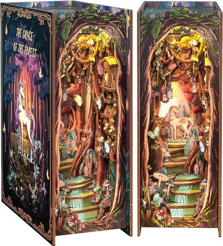 CUTEBEE Book Nook Kit - DIY Miniature House Dollhouse Kit for Adults and Teens, Booknook Tiny House Bookshelf Decor 3D Wooden Puzzle, Gifts for Family, Friends (Champs-Élysées Florist) in Saudi Arabia