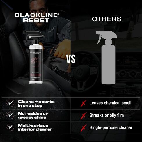 Blackline Luxury Cleaner Cleaner Reset Deep Cleans & Deodorizing جميع الأسطح ، وصياغة درجة الحموضة ذات الأفلام العالية ، العطر الممتاز طويل الأمد للسيارات in Kuwait