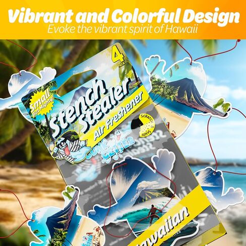 Car Air Fresheners- Long Lasting Scent, Odor Eliminator, Home Essentials, Fresh Fragrance- 96 Pack- Hawaiian in Kuwait