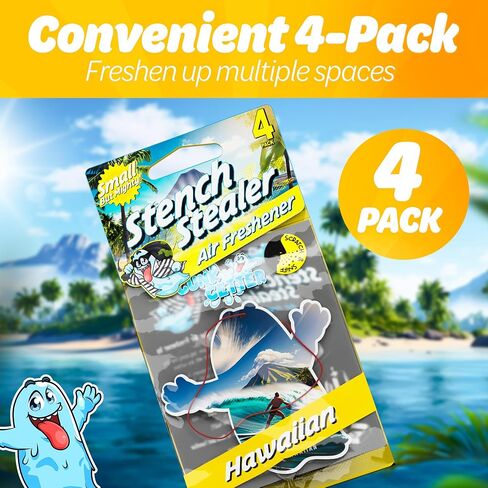 Car Air Fresheners- Long Lasting Scent, Odor Eliminator, Home Essentials, Fresh Fragrance- 96 Pack- Hawaiian in Kuwait