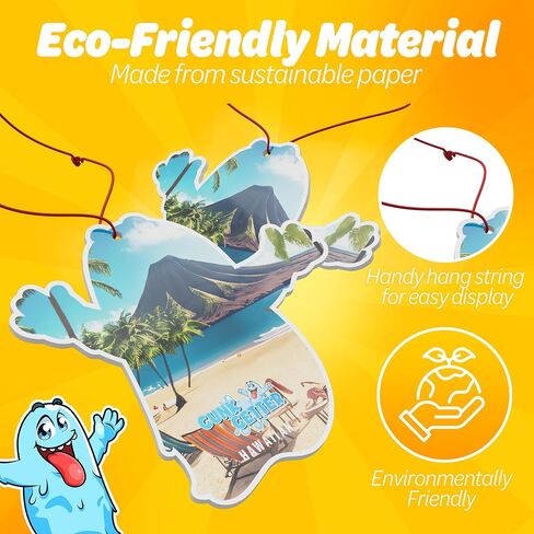 Car Air Fresheners- Long Lasting Scent, Odor Eliminator, Home Essentials, Fresh Fragrance- 96 Pack- Hawaiian in Kuwait
