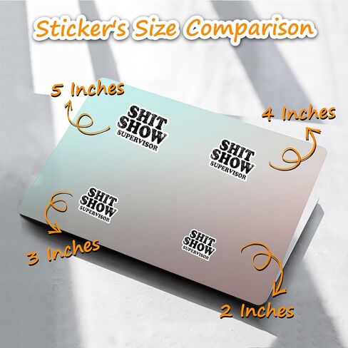 (3pcs) Shit Show Supervisor Sticker, Sarcastic Stickers, Motivational Stickers, Water Assistant Decals Mechanic Stickers for Laptop, Phone, Kindle Stickers, Contruction Stickers (Size 3") in Saudi Arabia