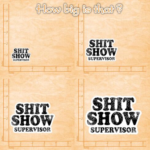 (3pcs) Shit Show Supervisor Sticker, Sarcastic Stickers, Motivational Stickers, Water Assistant Decals Mechanic Stickers for Laptop, Phone, Kindle Stickers, Contruction Stickers (Size 3") in Saudi Arabia
