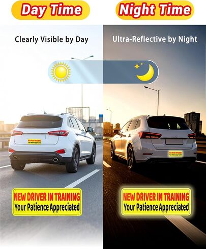 Student Driver Magnet for Car, 3-Pack, Ultra Reflectivity Student Driver Sticker Girls Boys, Removable/Reusable, Weatherproof New Drivers Magnet Funny Safety Warning Sticker Signs, Pink/Student in Saudi Arabia
