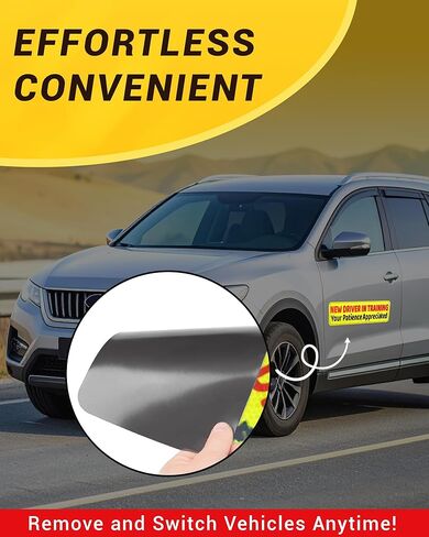 Student Driver Magnet for Car, 3-Pack, Ultra Reflectivity Student Driver Sticker Girls Boys, Removable/Reusable, Weatherproof New Drivers Magnet Funny Safety Warning Sticker Signs, Pink/Student in Saudi Arabia