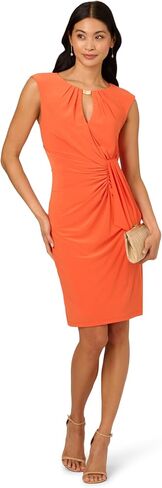 Adrianna Papell Women's Keyhole Jersey Short Dress in Saudi Arabia