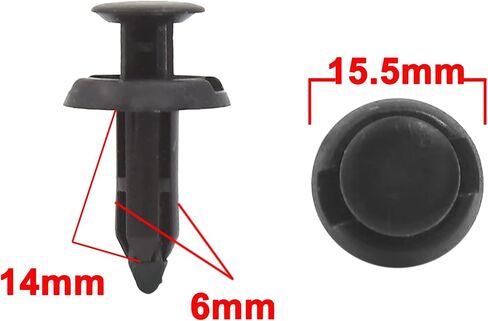 Uxcell 100pcs 6mm Hole Dia Clips Plastic Push Type Prochet Retainer Fastener Pumper Pin in Saudi Arabia