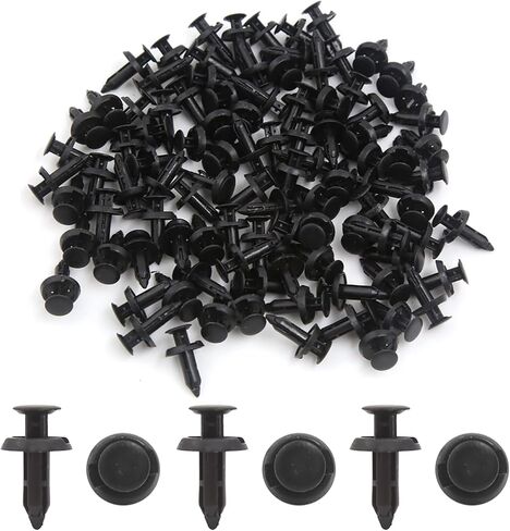 Uxcell 100pcs 6mm Hole Dia Clips Plastic Push Type Prochet Retainer Fastener Pumper Pin in Saudi Arabia