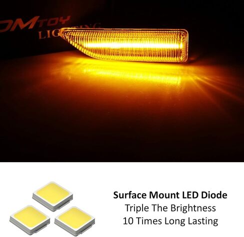 عدسة Ijdmtoy المدخنة الكاملة العنبر LED Dynamic Sequential Blink Fender Side Marker Light متوافق مع 2017-2024 Mini Cooper F60 Countryman ، استبدل مصابيح Sidemarker Clear Clear in Kuwait