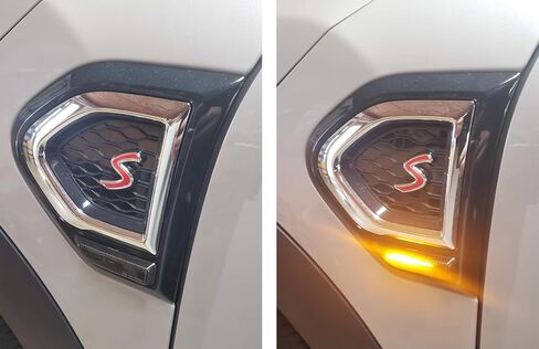 عدسة Ijdmtoy المدخنة الكاملة العنبر LED Dynamic Sequential Blink Fender Side Marker Light متوافق مع 2017-2024 Mini Cooper F60 Countryman ، استبدل مصابيح Sidemarker Clear Clear in Kuwait