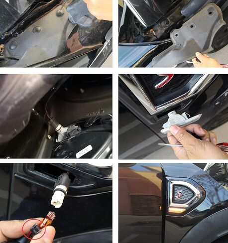 عدسة Ijdmtoy المدخنة الكاملة العنبر LED Dynamic Sequential Blink Fender Side Marker Light متوافق مع 2017-2024 Mini Cooper F60 Countryman ، استبدل مصابيح Sidemarker Clear Clear in Kuwait