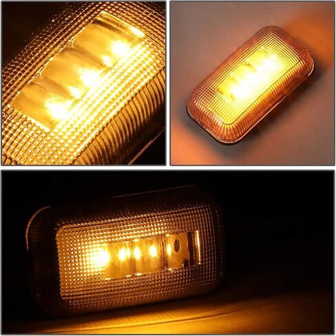 سلالة السيارات 4pc مقطورة سرير دالي السرير LED علامة جانبية ضوء متوافق مع Chevy Silverado/GMC Sierra 2500HD 3500HD 15-19 Clear in Kuwait