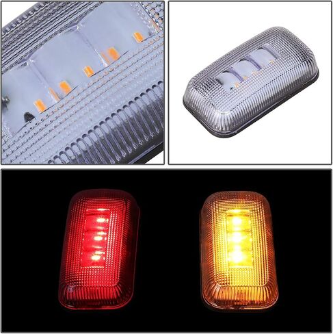 سلالة السيارات 4pc مقطورة سرير دالي السرير LED علامة جانبية ضوء متوافق مع Chevy Silverado/GMC Sierra 2500HD 3500HD 15-19 Clear in Kuwait