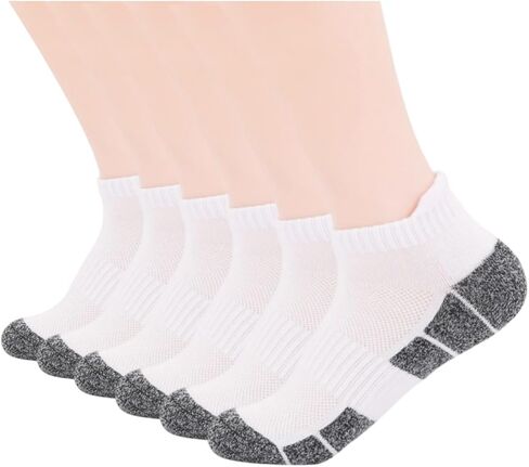 Kodal Copper Infused Compression Socks Men Women - Moisture Wicking Odor Free Cushioned Running Socks (6-Pairs) in Saudi Arabia