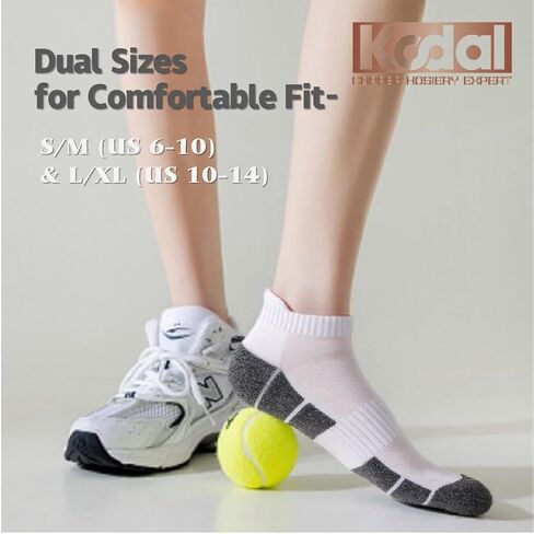 Kodal Copper Infused Compression Socks Men Women - Moisture Wicking Odor Free Cushioned Running Socks (6-Pairs) in Saudi Arabia