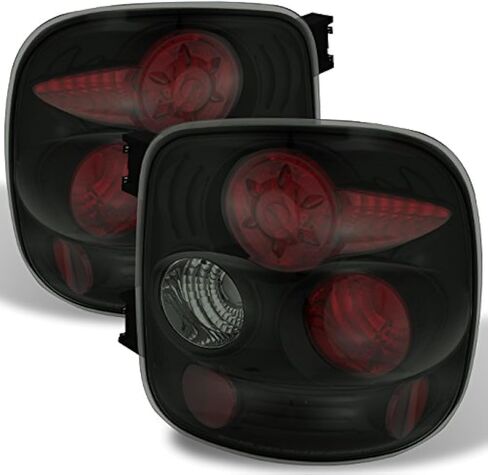 AKKON - For 1999-2004 Chevy Silverado Sierra Stepside Model Black Bezel Tail Lights Rear Brake Driver/Passenger Lamps in Saudi Arabia