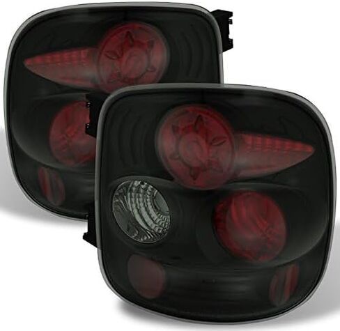 AKKON - For 1999-2004 Chevy Silverado Sierra Stepside Model Black Bezel Tail Lights Rear Brake Driver/Passenger Lamps in Saudi Arabia