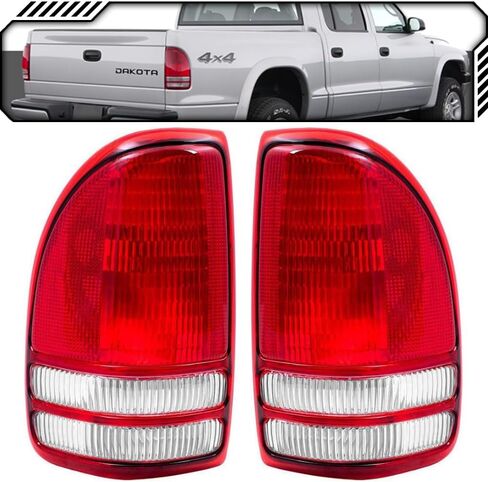 EPIC LIGHTING Halogen Replacement Spec Tail Lights Compatible with DODGE 97-04 DAKOTA [ CH2800126 CH2801126 55055113 55055112 ] Pair in Saudi Arabia