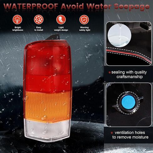 Tail Lights Assembly Compatible with 1997-2001 Jeep Cherokee, Rear Light Taillights Replacement # CH2800128 CH2801128 in Kuwait