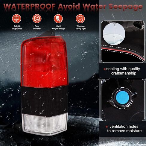 Tail Lights Assembly Compatible with 1997-2001 Jeep Cherokee, Rear Light Taillights Replacement # CH2800128 CH2801128 in Kuwait