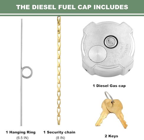 قفل غطاء وقود الديزل 1/4 انعطف قفل الغاز CAP 3in CAP خزان وقود الديزل من الألومنيوم مع مفتاح لا خيط متوافق مع 1996-2018 Freightliner Cascadia Associory in Kuwait
