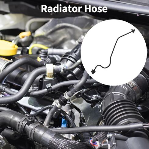 Radiator Hose for Land Rover LR2 2013-2015 Good Sealing No.LR032094 Engine Expansion Tank Reservoir Overflow Hose Pipe Black 1 Pc in Saudi Arabia