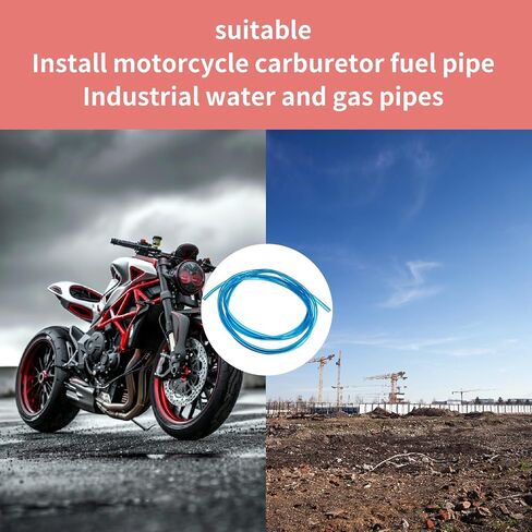 Fuel Vent Line Hose Petrol Gas Oil Tube Pipe,118.1 Inches Long 0.2 Inches Id 0.31 Inches Od Motorcycle Carburetor Fuel Pipe Universal For Atv Dirt Bike Go Kart Moped Pocket Bike (Blue) in Kuwait