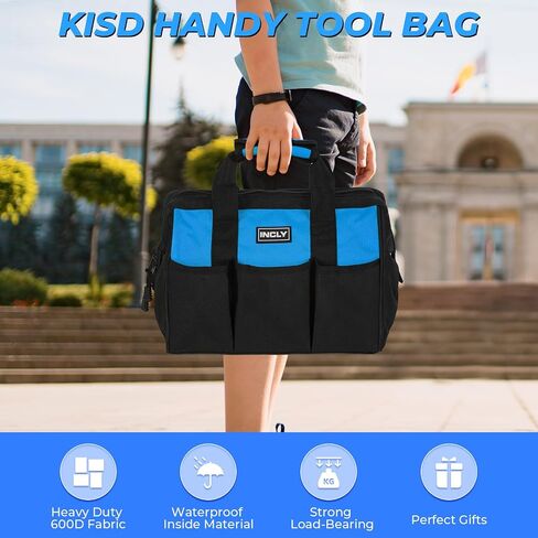 INCLY 24 PCS Kids Real Tool Set with Tool Bag, Boys Small Real Hand Tools Kit, Children Construction Learning Tools Hammer Screwdriver for Home DIY Building and Woodworking in Saudi Arabia