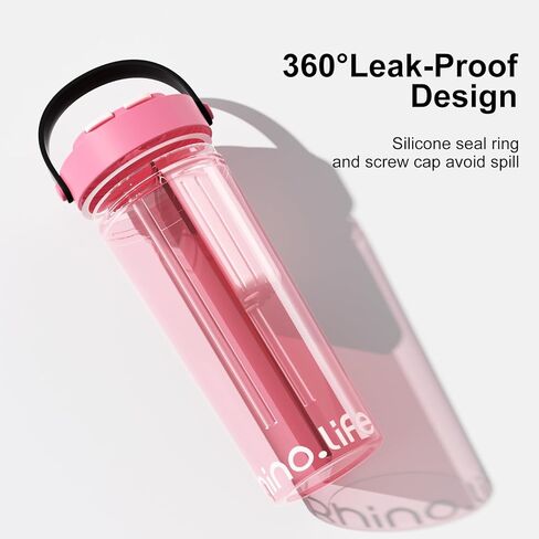 Mixed 2-in-1 Drink 27 OZ Spilt Flask Unique Compartment Pink Travel Creative Dual Drinking One Cups Of Two Straws With Two Sides For Fruit Tea Coffee Cup Camping Sports in Saudi Arabia