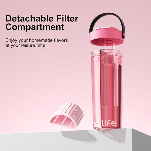 Mixed 2-in-1 Drink 27 OZ Spilt Flask Unique Compartment Pink Travel Creative Dual Drinking One Cups Of Two Straws With Two Sides For Fruit Tea Coffee Cup Camping Sports in Saudi Arabia