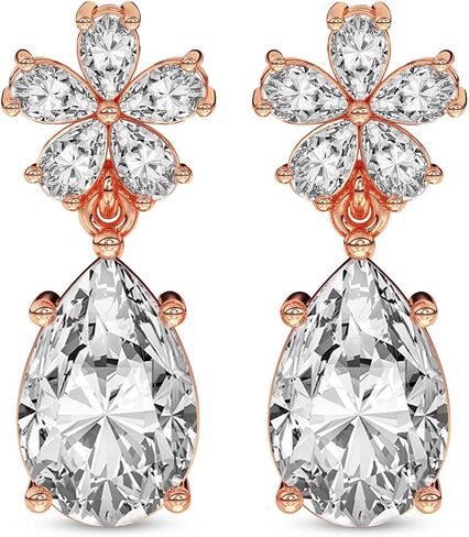 Lab Grown Diamond Dangle Fashion Earrings For Women | 1-6 Carat IGI Certified FG-VS Quality | 14K Gold Or Platinum | Friendly Diamonds in Saudi Arabia