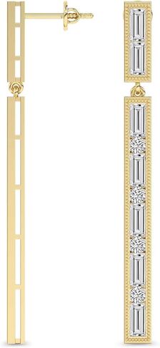 Lab Grown Diamond Dangle Fashion Earrings For Women | 1-6 Carat IGI Certified FG-VS Quality | 14K Gold Or Platinum | Friendly Diamonds in Saudi Arabia