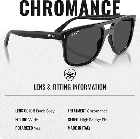 Ray-Ban RB2213CH Chromance squre شكل نظارة شمسية مع حزمة مجموعة النظارات الرسمية in Saudi Arabia