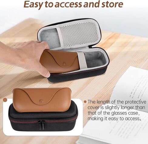 Hard Protective Case for Ray-Ban Meta Smart Glasses – Compatible with Wayfarer/Skyler/Headliner & Charging Box – Durable Travel Eyewear Case with Soft Interior & Wrist Strap (Black) in Saudi Arabia