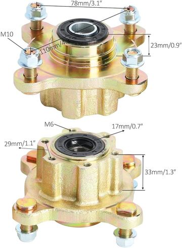 GO KART HYRALIC FORT FOOR BAKE TWIN DIRCAN CARDARS ASSEMBLY لـ DIY UTV ATV 4 Wheeler Quad Go Kart GOLF CART 4WD - تشمل الدوارات ، والمفاصل التوجيهية ومراكز العجلات (4 مسمار) in Kuwait