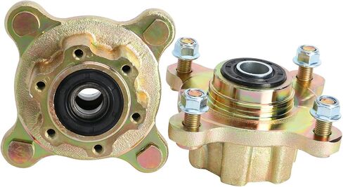 GO KART HYRALIC FORT FOOR BAKE TWIN DIRCAN CARDARS ASSEMBLY لـ DIY UTV ATV 4 Wheeler Quad Go Kart GOLF CART 4WD - تشمل الدوارات ، والمفاصل التوجيهية ومراكز العجلات (4 مسمار) in Kuwait