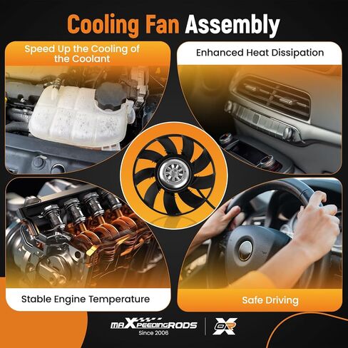 maXpeedingrods Engine Radiator Cooling Fan Assembly w/Fan Clutch for Land Rover LR4 2014-2016 for Range Rover Sport Supercharged 2010-2013, LR012644 LR112860 in Saudi Arabia