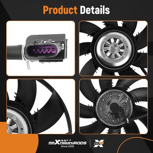 maXpeedingrods Engine Radiator Cooling Fan Assembly w/Fan Clutch for Land Rover LR4 2014-2016 for Range Rover Sport Supercharged 2010-2013, LR012644 LR112860 in Saudi Arabia