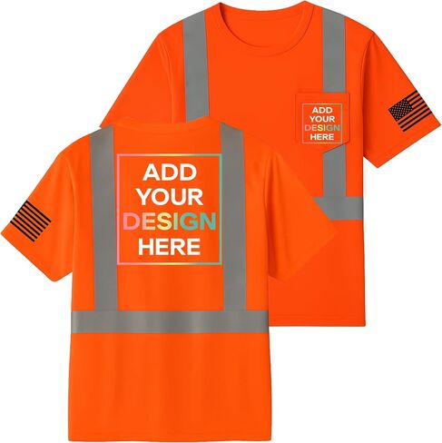 قميص عاكس Hi Vis Custom للرجال ، قمصان فتيان الرطوبة ، Hi رؤية ANSI 107 فائدة بناء أعمال السلامة in Kuwait