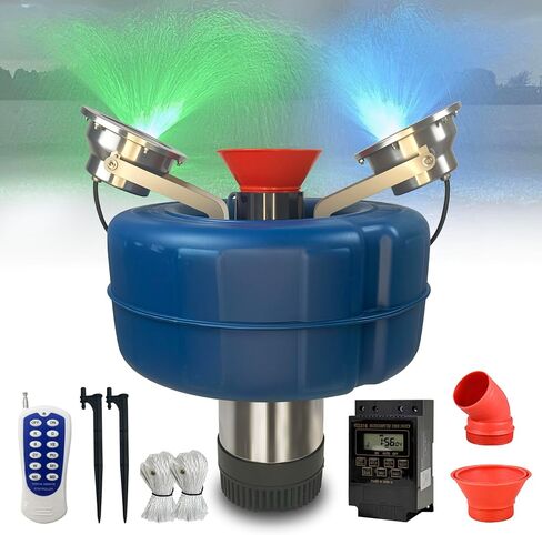 Pond Fountain Aerator, 1HP 110V 15000 GPH Fountain Pump,Stainless Steel body, 15A/110V 100FT power cord, Multifunctional time controller，Aerator Pump for Ponds & Lakes in Kuwait