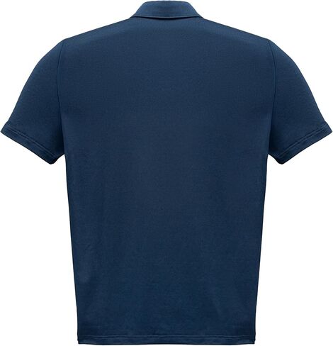 Iron & Green Men’s Performance Polo – Navy with Light‑Blue Trim, Moisture‑Wicking, Wrinkle‑Resistant, Shrink‑Free & UPF 50+ in Saudi Arabia