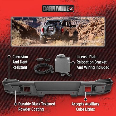 المصد الخلفي Carnivore - Fits Ford Bronco 2021-2023 - Ford Bronco Bumper Ford Bronco Parts Bronco Modular Pumper Bumper Bumper Bumper Bumper 2022 Ford Bronco - in Kuwait