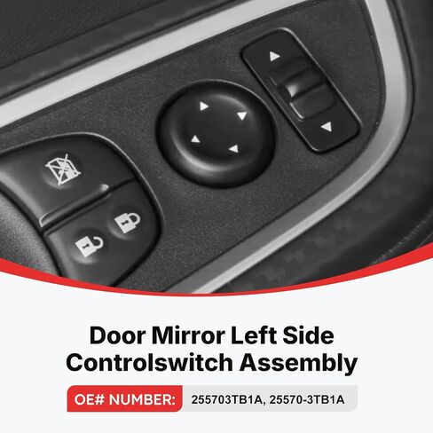 25570-3TB1A تبديل مرآة الباب ASSY-Mirror التحكم في الجانب الأيسر لنيسان Altima Pathfinder Murano Rogue Maxima 2013-2019 يحل محل 255703TB1A (25570-3TB1A) in Saudi Arabia