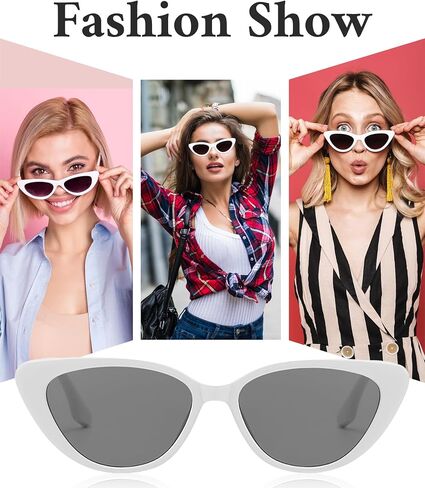 Plulon Retro ضيق Cat العين النظارات الشمسية للنساء الرجال خمر نظارة شمسية نسائية القط نظارات العين المرحات الرجعية كاتيب الشمس in Kuwait