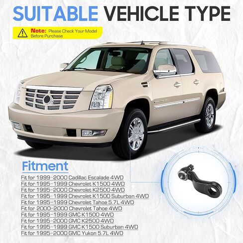 4WD Front Upper Lower Ball Joints + Sway Bar End Links + Tie Rods + Adjusting Sleeves + Pitman/Idler Arm Suspension Kit for 1995-2000 Chevrolet GMC K1500/K2500 Suburban Tahoe Yukon (15pc) in Saudi Arabia