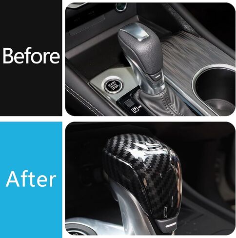 Car Accessories Fit for Nissan Altima 2019 2020 2021 2022 2023 2024 2025 Interior Gear Shift Knob Decoration Cover Trim Sticker (Carbon Fiber Style) 3PCS ABS in Saudi Arabia