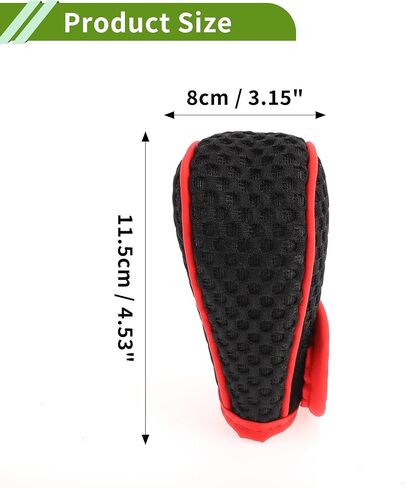 Universal Gear Shift Knob Cover Stick Shifting Handle Protector Automotive Fabric 1PcS Anti-Slip Black in Saudi Arabia