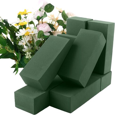 24 Pcs Floral Foam Blocks for Fresh & Artificial Flowers, 5.5" L x 3.1" W x 1.7" H Wet & Dry Green Flower Foam for Indoor Outdoor Floral Arrangements, Foam Bricks for Wedding, Birthdays, Home Décor in Saudi Arabia
