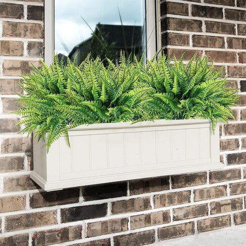 24 Bundles Fall Artificial Boston Fern Plants Bushes Artificial Shrubs Greenery for House Plastic Outdoor UV Garden Resistant Office Garden Indoor Decor in Kuwait